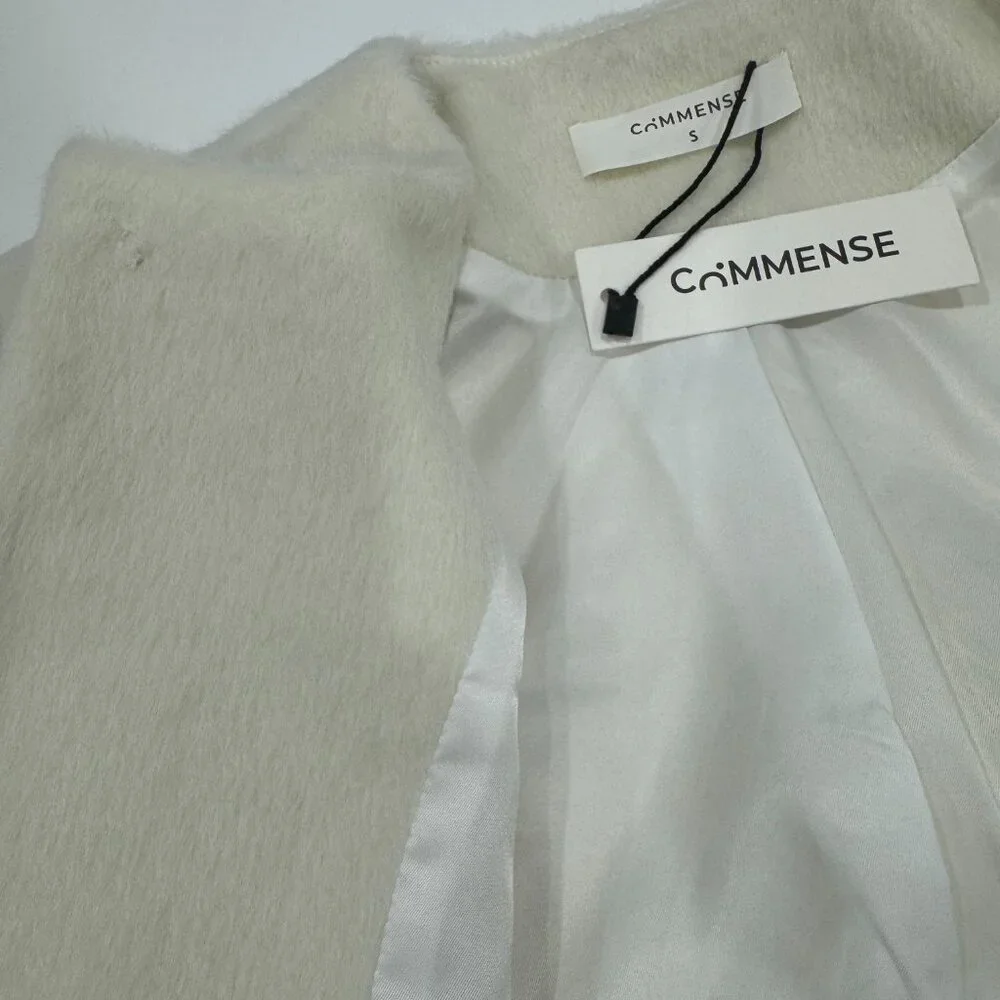 Commense Fuzzy Button Short Wool Coat NWT, Size S - Picture 15 of 15